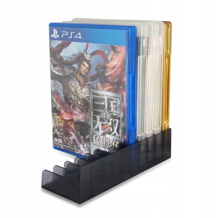STOJAK-ORGANIZER-PODSTAWKA-NA-GRY-DO-PLAYSTATION-PS4-PS5-10-SLOTOW-DOBE-Producent-Dobe.jpg