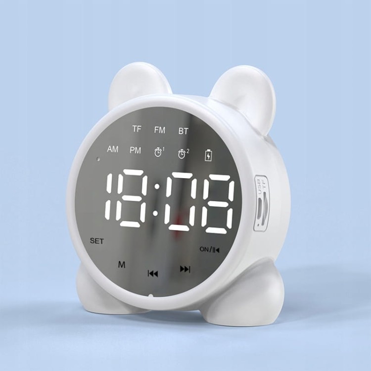 BUDZIK-ZEGAREK-LED-RADIO-FM-GLOSNIK-BLUETOOTH-BT-LUSTERKO-KOTEK-BIALY-EAN-GTIN-5906896119015.jpg