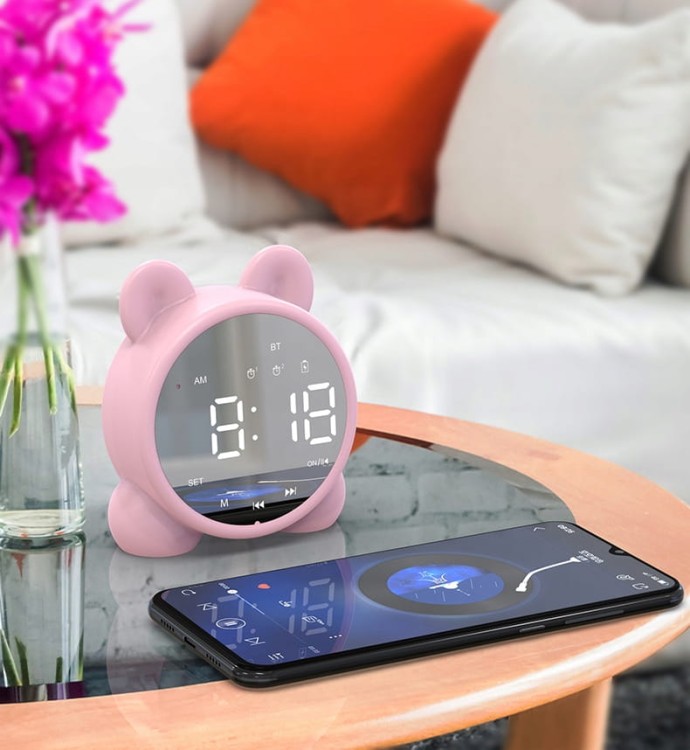 BUDZIK-ZEGAREK-LED-RADIO-FM-GLOSNIK-BLUETOOTH-BT-LUSTERKO-KOTEK-BIALY-Marka-bez-marki.jpg