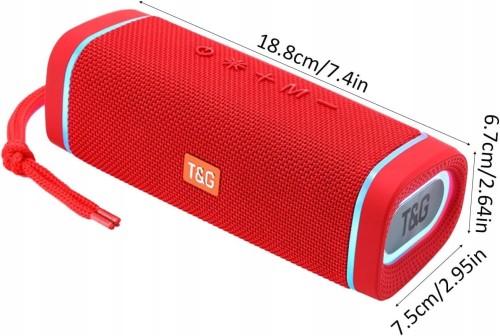 GLOSNIK-BEZPRZEWODOWY-T-G-TG375-BASS-RADIO-BLUETOOTH-LED-MIKROFON-CZERWONY-Stan-opakowania-oryginalne.jpeg