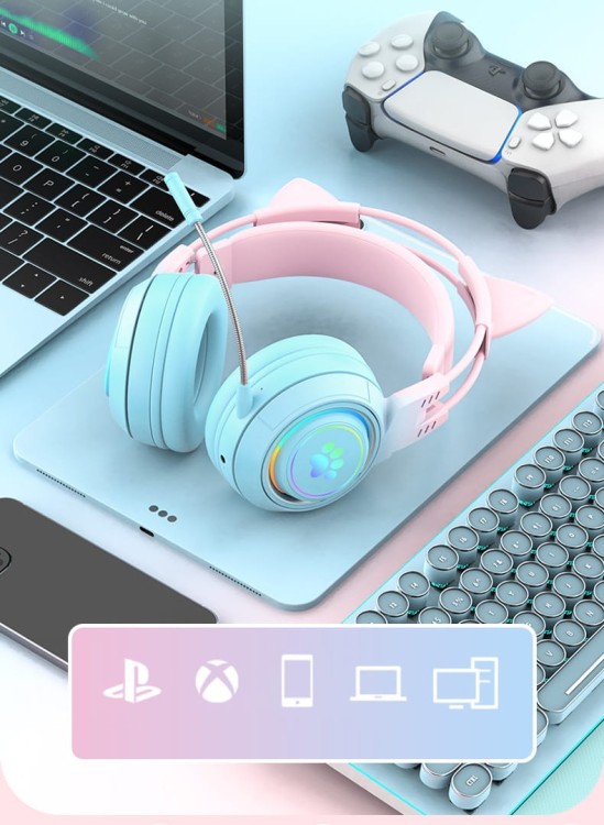 SLUCHAWKI-GAMINGOWE-BLUETOOTH-MIKROFON-LED-PC-PS5-XBOX-KOCIE-USZY-ROZ-NIEB-Marka-bez-marki.jpeg