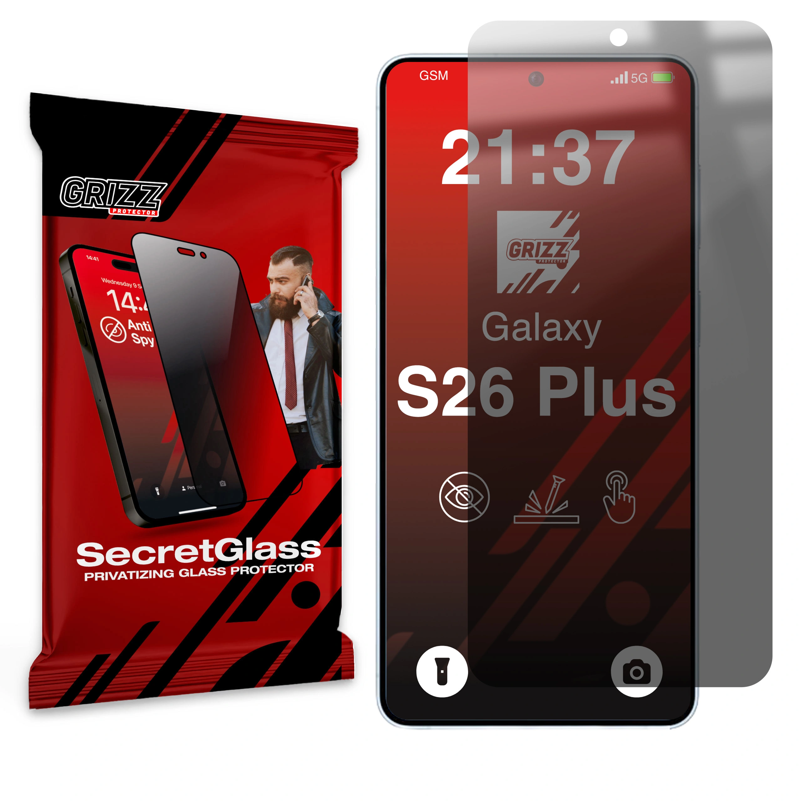 GrizzGlass SecretGlass Samsung Galaxy S26+ Plus