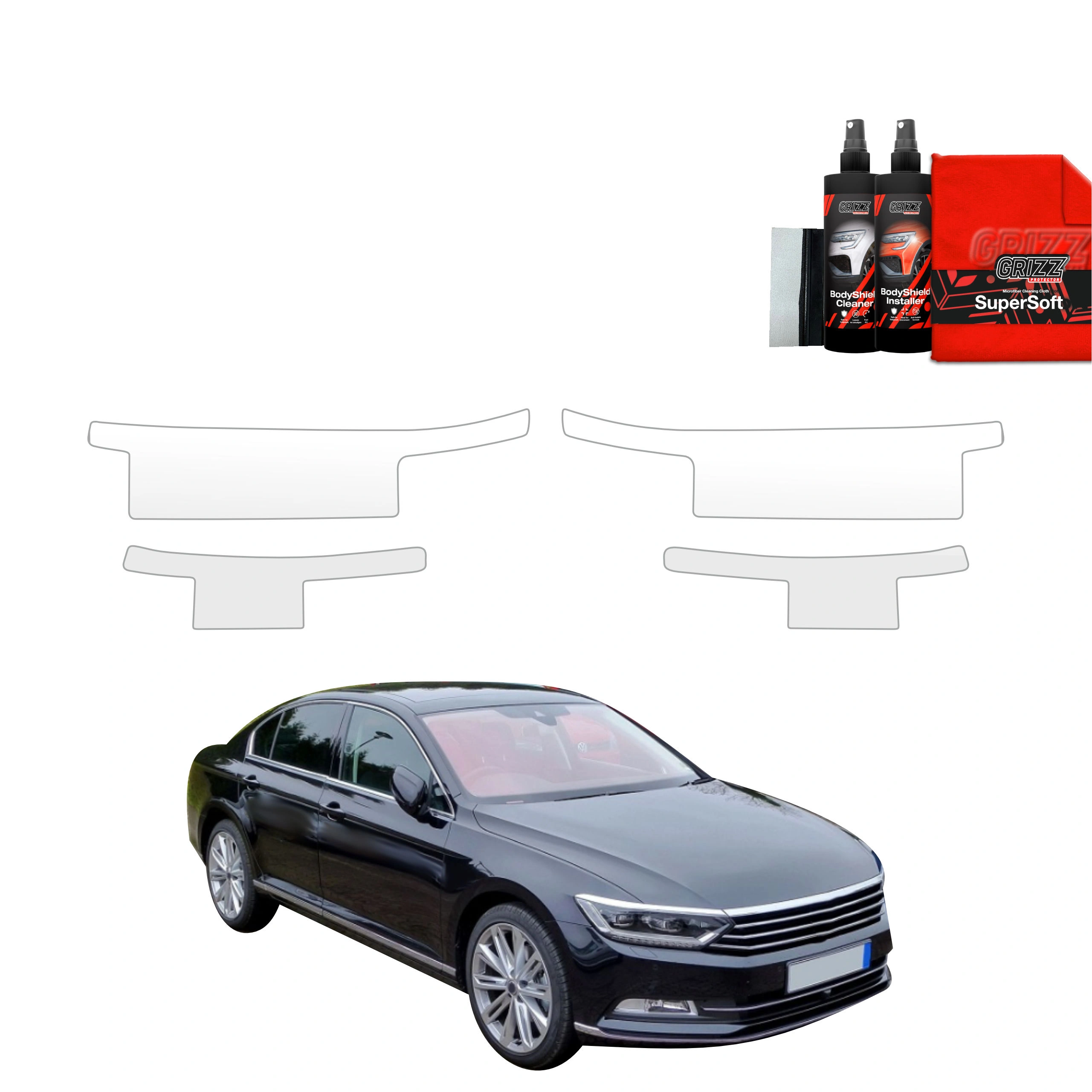 Folia ochronna na progi GrizzGlass BodyShield do Volkswagen Passat B8 Sedan (2014-2022) [4w1]