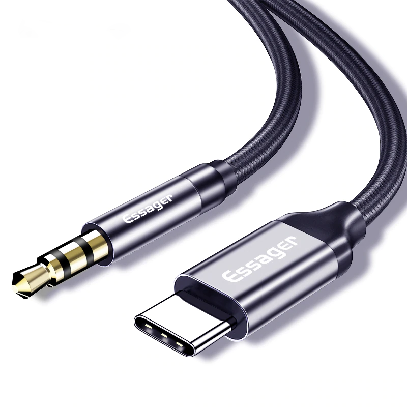 Adapter USB-C do AUX - kabel 1 m z mini jack 3,5 mm