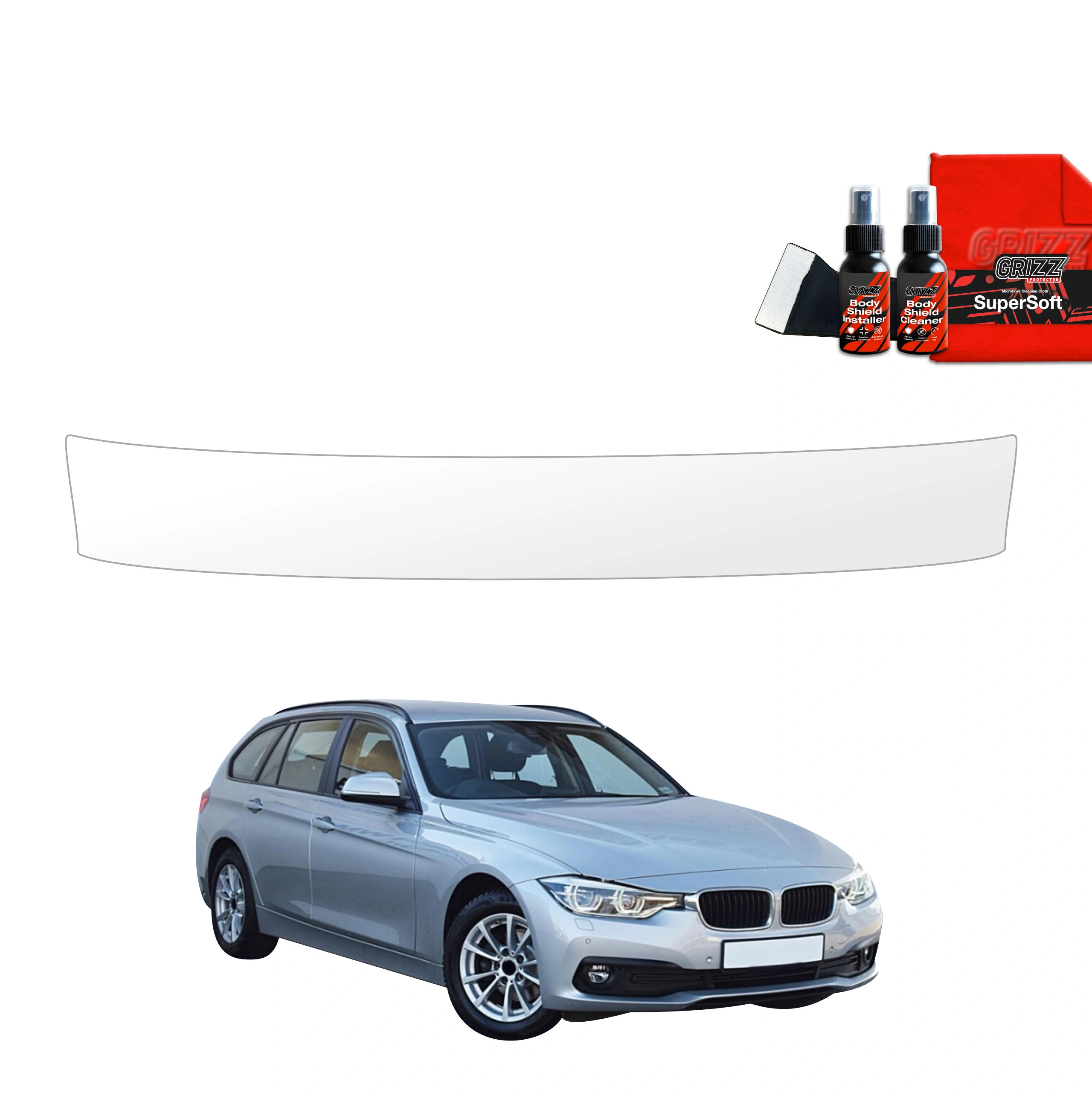 Folia ochronna na próg bagażnika GrizzGlass BodyShield do BMW 3 F31 Kombi LCI (2015-2018)
