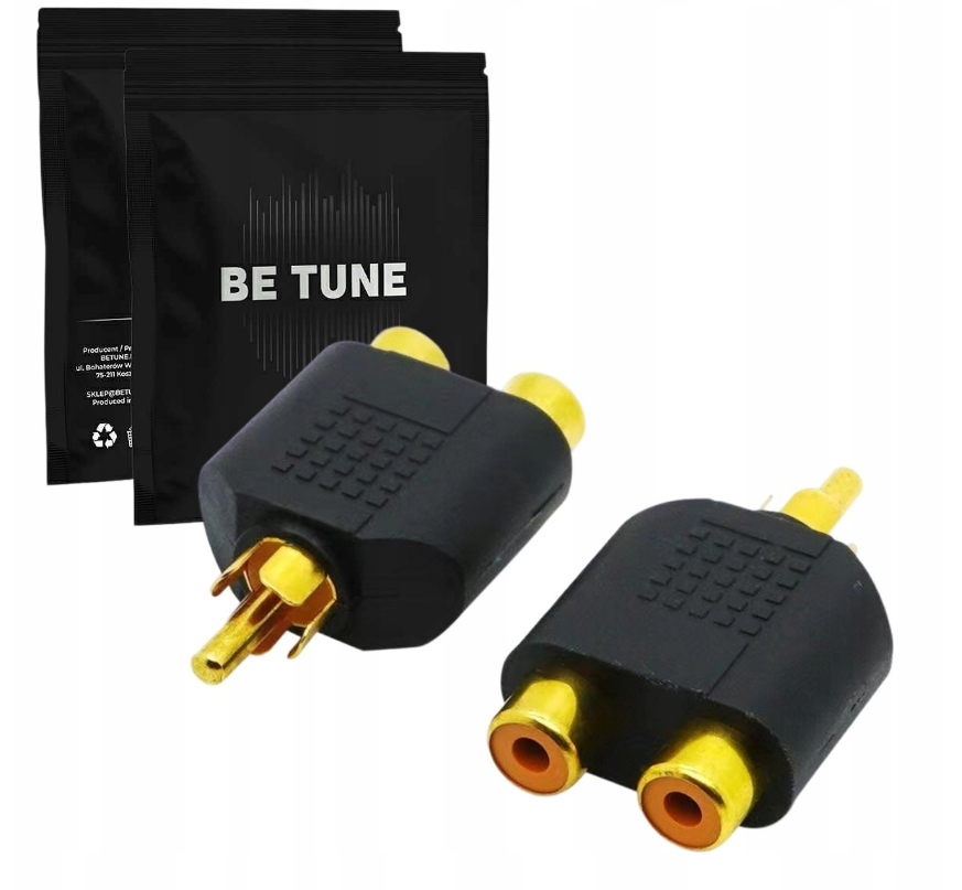 Przejściówka / Adapter Betune® 2x Cinch RCA Żeński do Cinch RCA Męski 