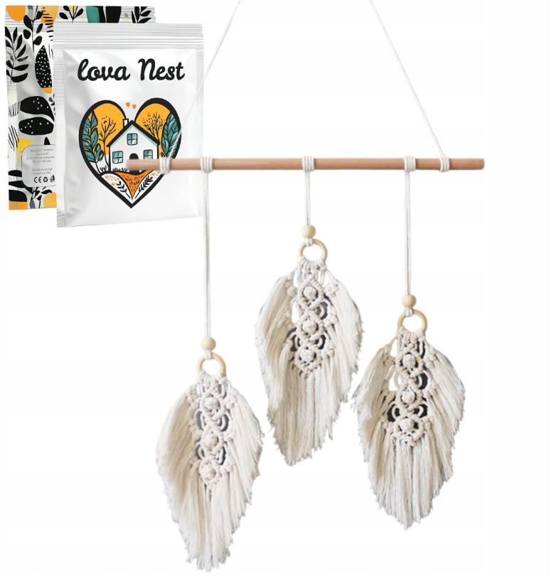 Makrama Łapacz Snów Pióra