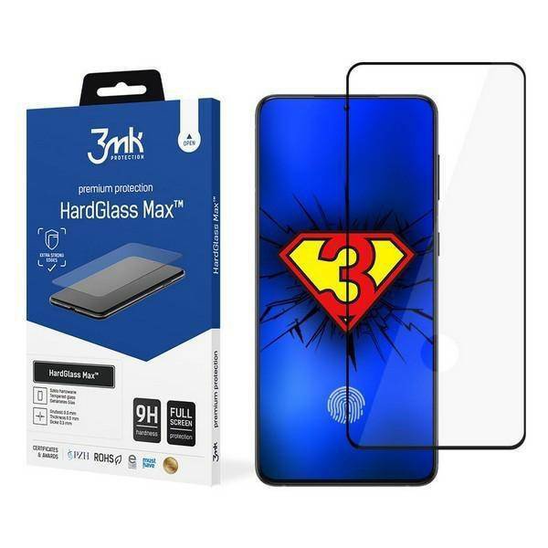 Szkło hartowane 3MK HardGlass Max Samsung Galaxy  S21+ Plus czarne