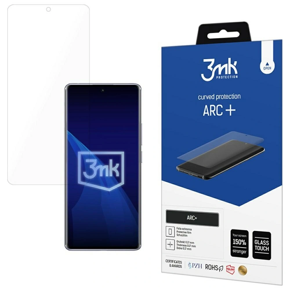 Folia ochronna 3MK ARC+ do Redmi Note 14 Pro 4G - pełne przyleganie na zaokrąglonym ekranie