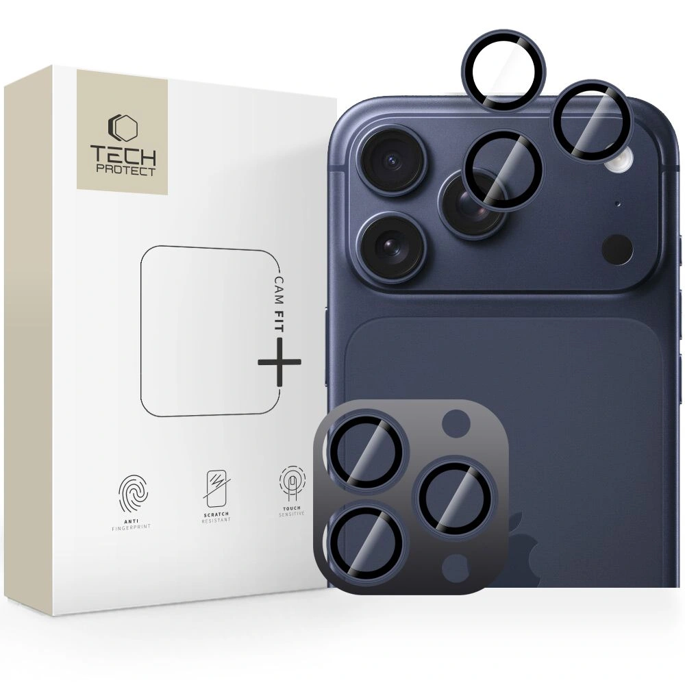 Osłona aparatu Tech-Protect Camring Fit+ do Apple iPhone 14 Pro / 14 Pro Max / 15 Pro / 15 Pro Max / 16 Pro / 16 Pro Max / 17 Pro / 17 Pro Max Deep Blue
