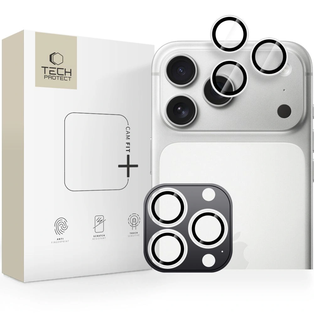 Osłona aparatu Tech-Protect Camring Fit+ do Apple iPhone 14 Pro / 14 Pro Max / 15 Pro / 15 Pro Max / 16 Pro / 16 Pro Max / 17 Pro / 17 Pro Max Silver