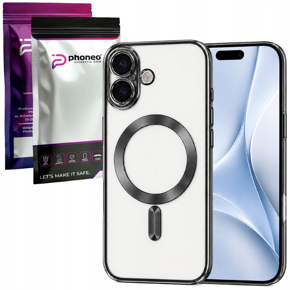 Etui Phoneo Camera Case do MagSafe - Czarne - Apple iPhone 17