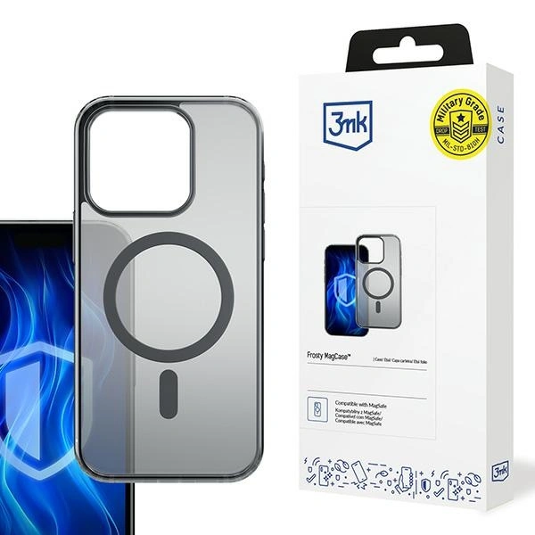 Etui 3MK Frosty MagCase Apple iPhone 14 Pro Max czarny/black