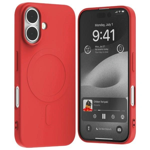 Etui Mercury MagSafe Semi-Silicone do Apple iPhone 16 czerwony