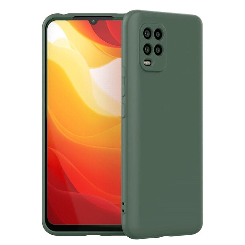Etui Liquid Soft Silicone - Xiaomi Mi 10 Lite - Ciemny Zielony