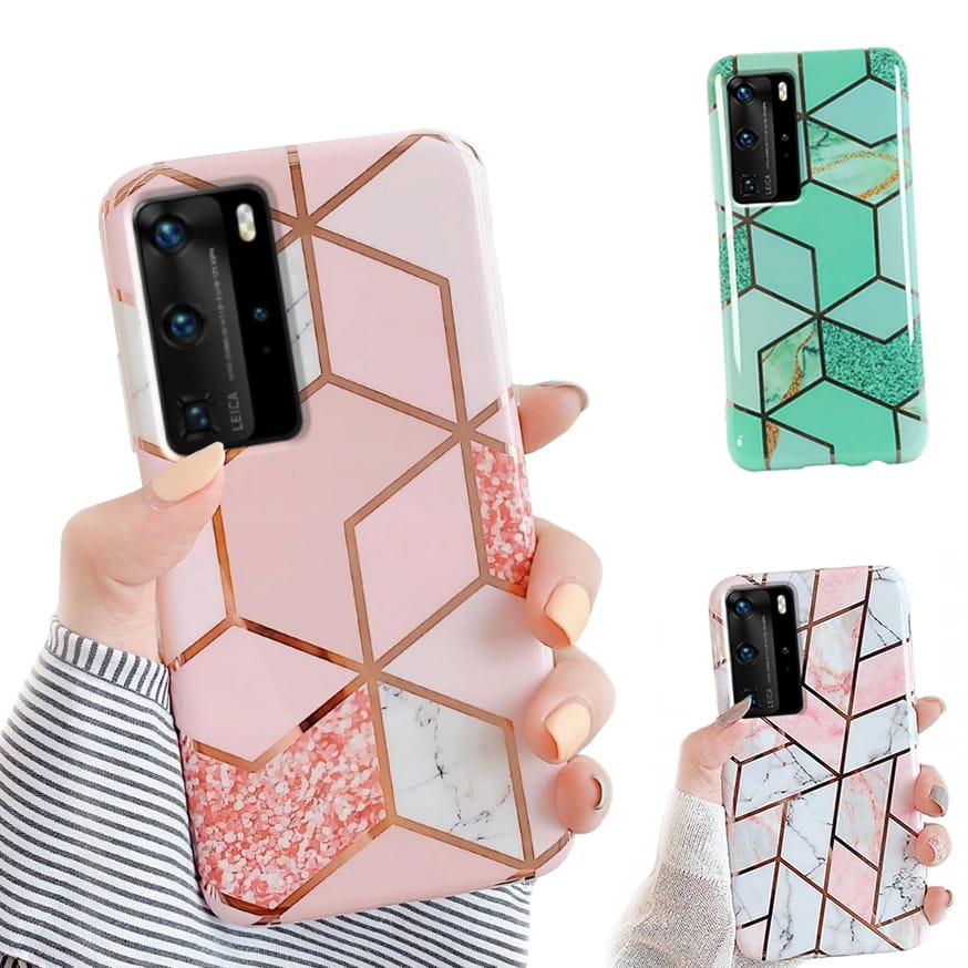 Etui Marble Gold Case - Huawei P40