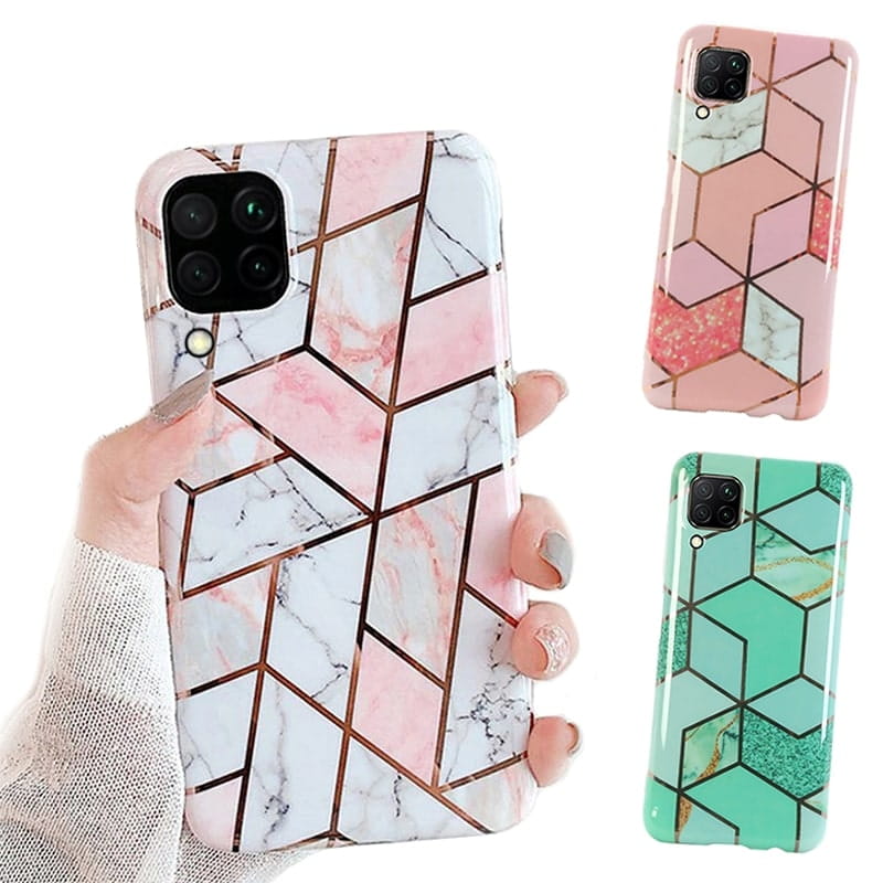 Etui Marble Gold Case - Huawei P40 Lite