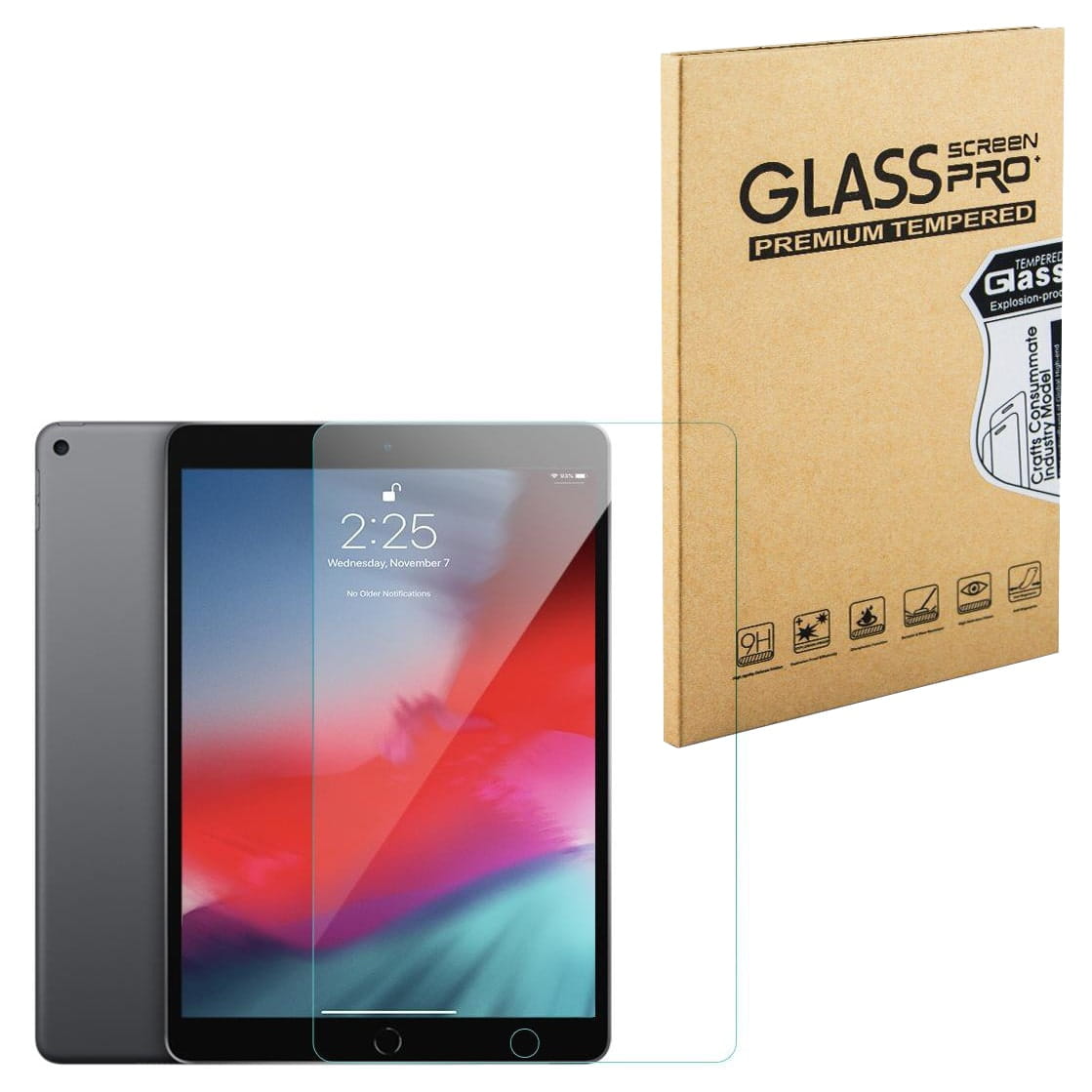 Szkło Hartowane 9H (2,5D) - Apple iPad 10.2"