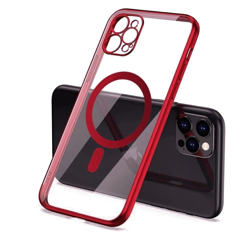 Czerwone etui silikonowe z MagSafe - ochrona i wygodne mocowanie