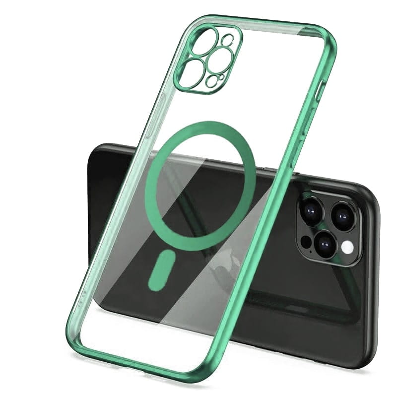 Zielone etui silikonowe z MagSafe - iPhone 12 Pro