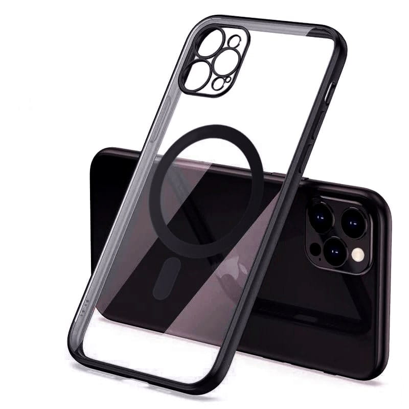 Czarne etui silikonowe z MagSafe - iPhone 12 Pro Max