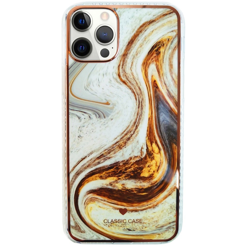 Etui Marble New Gold Case iPhone 12 Pro Max - ochrona z złotym akcentem