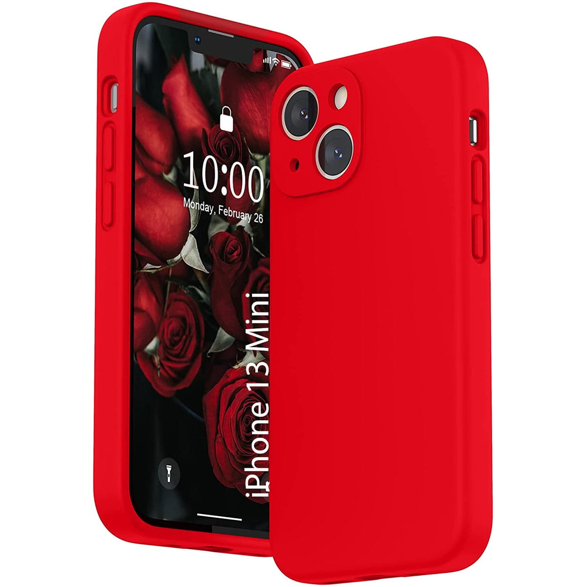 Liquid Soft Silicone - iPhone 13 Mini - Czerwony