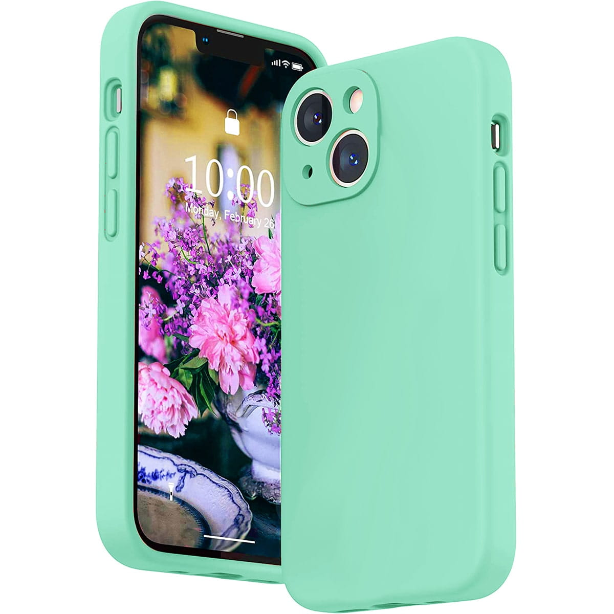 Liquid Soft Silicone - iPhone 13 Mini - Miętowy