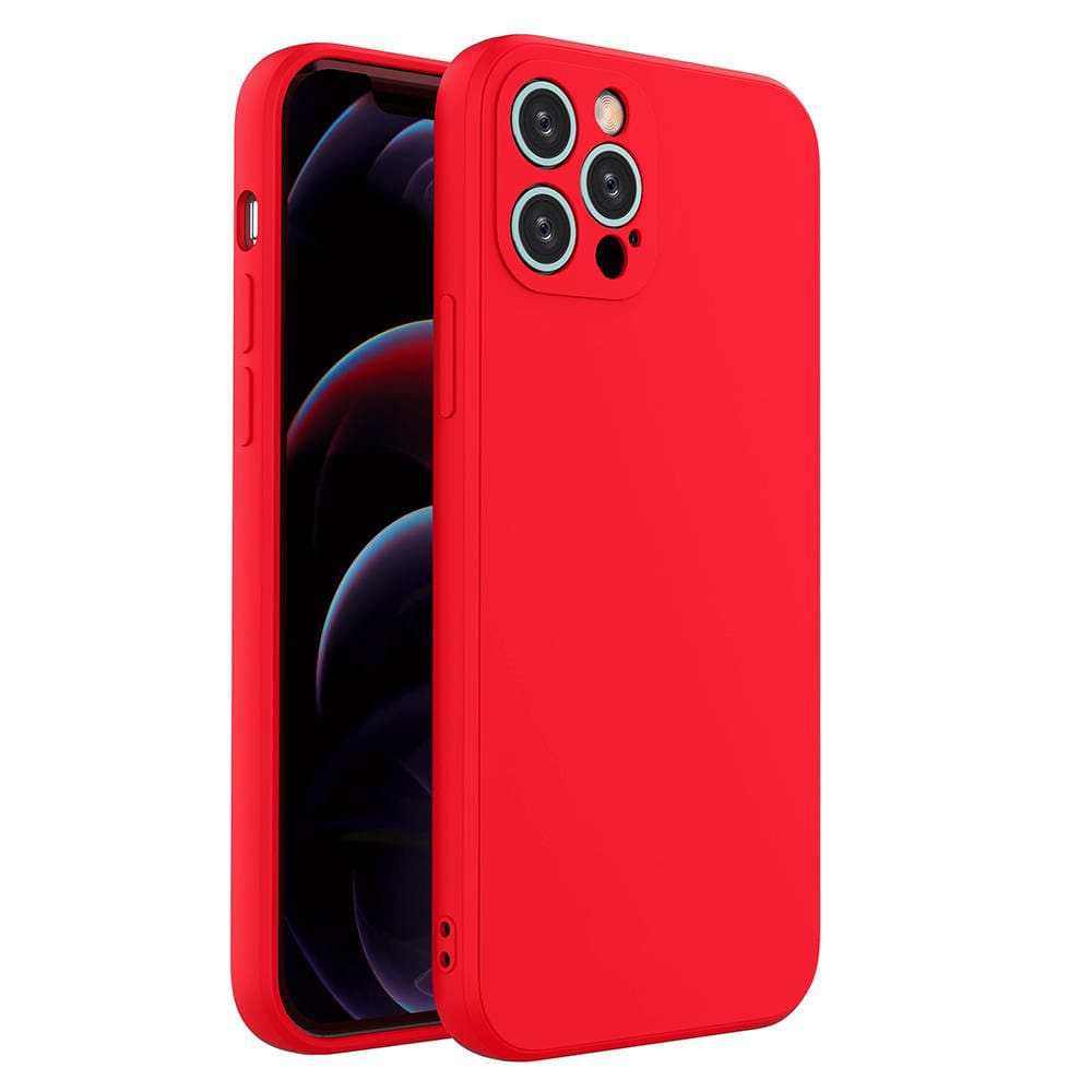 Liquid Soft Silicone - iPhone 13 Pro - Czerwony — miękkie silikonowe etui