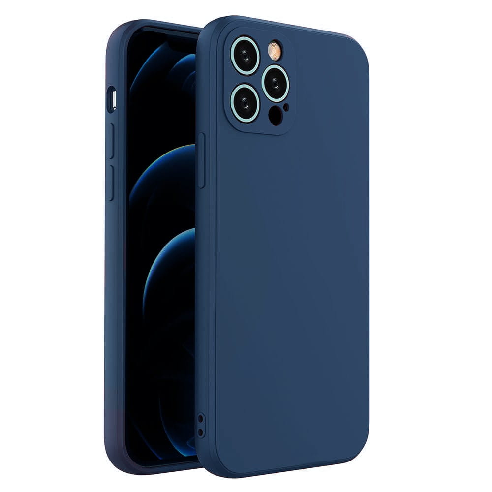 Liquid Soft Silicone - iPhone 13 Pro - Granatowy — miękkie silikonowe etui