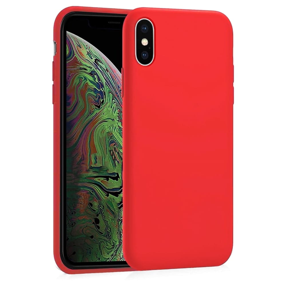 Etui Liquid Soft Silicone - Apple iPhone X / XS - Czerwony