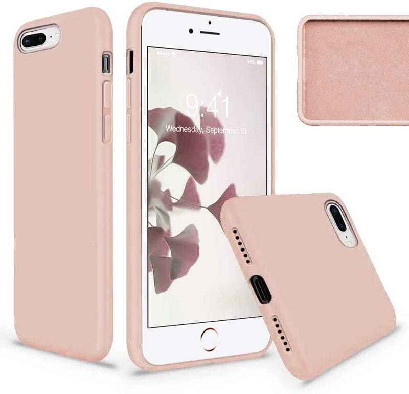 Etui Liquid Soft Silicone - Apple iPhone 7 Plus / 8 Plus - Różowy