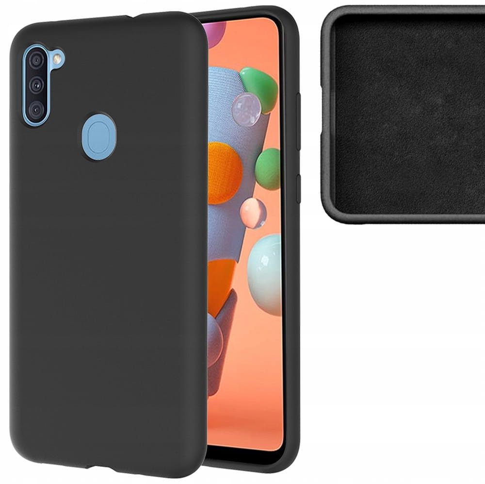 Etui Liquid Soft Silicone - Samsung Galaxy A11 / M11 - Czarny