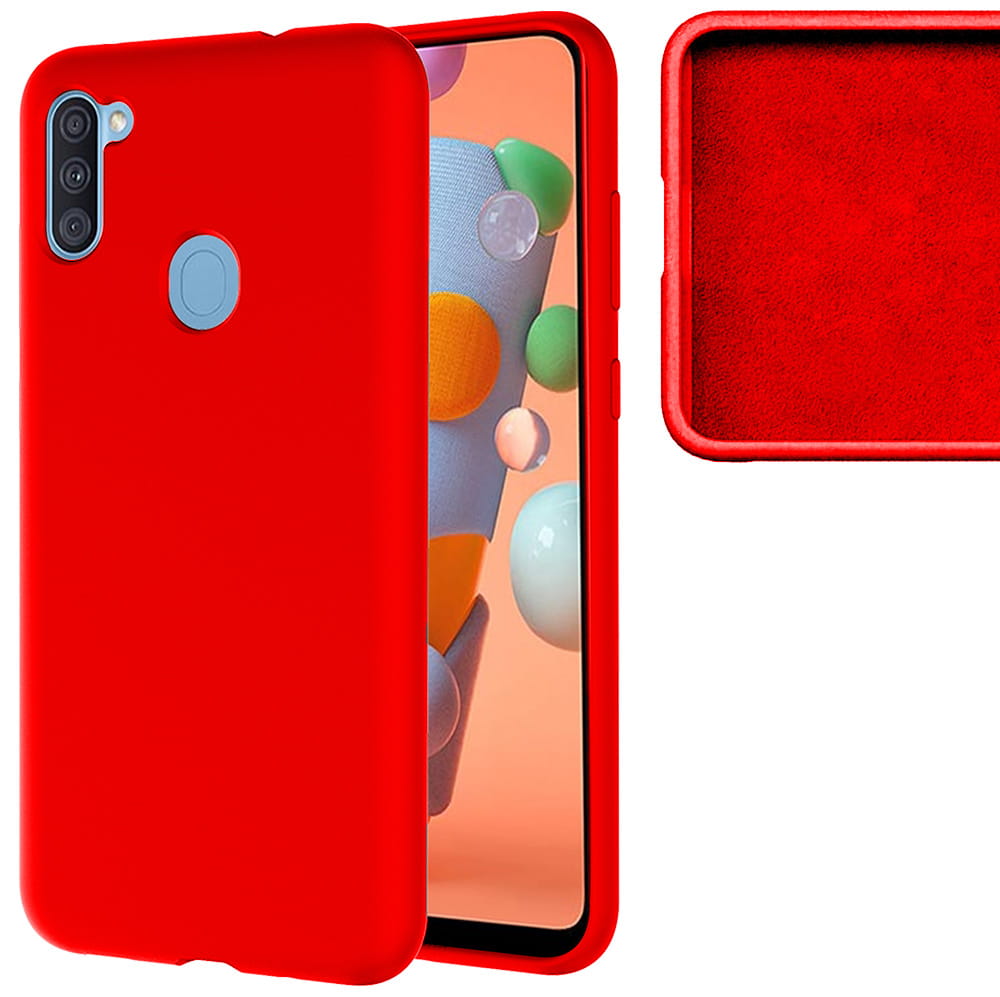 Etui Liquid Soft Silicone - Samsung Galaxy A11 / M11 - Czerwony