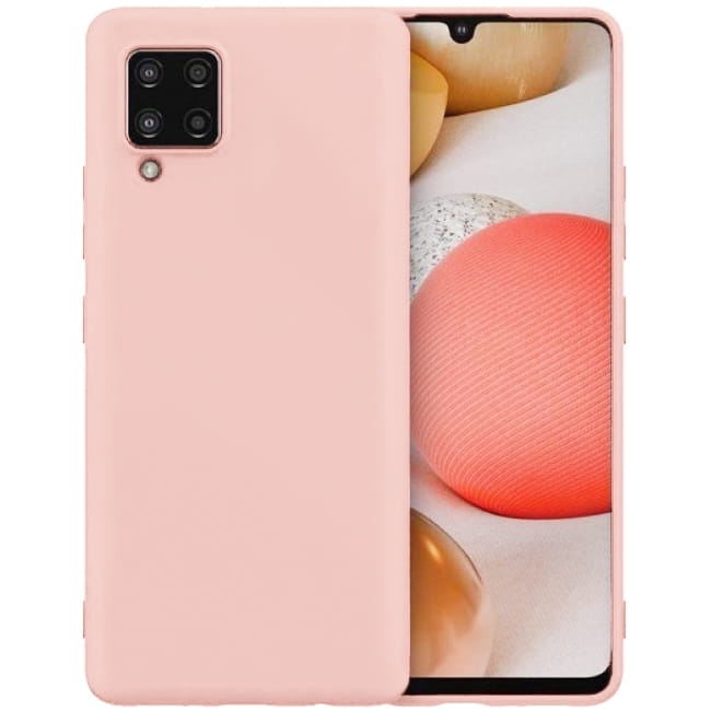 Etui Liquid Soft Silicone - Samsung Galaxy A42 5G - Różowy