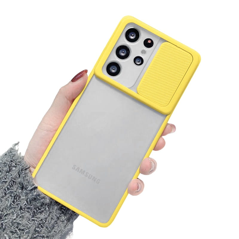 Etui Camera Cover Case - Samsung Galaxy S21 Ultra  - Żółty