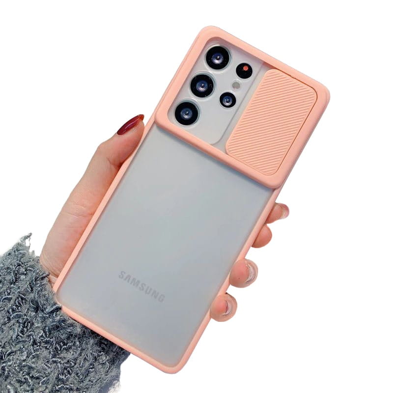 Etui Camera Cover Case - Samsung Galaxy S21 Ultra  - Różowy