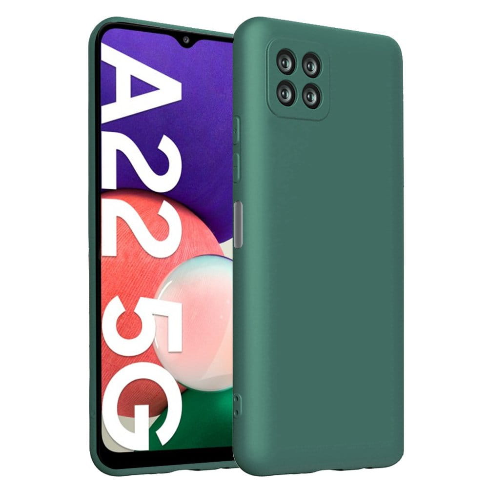 Etui Liquid Silicone - Samsung Galaxy A22 5G - Ciemny Zielony