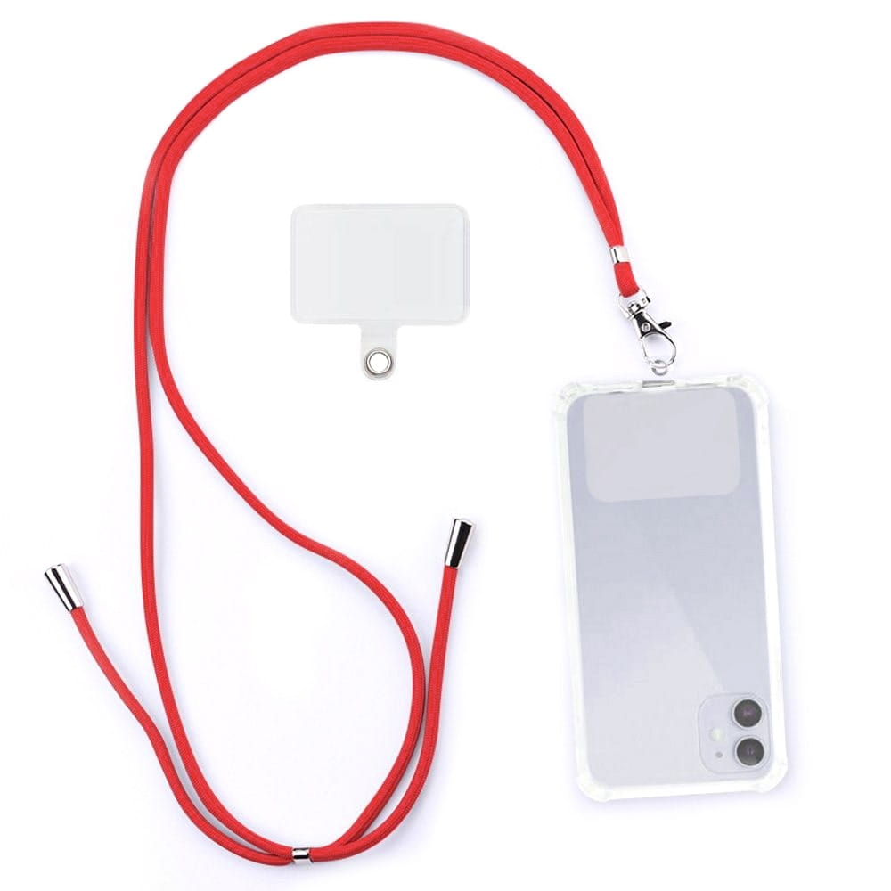 Smyczka Sznurek Crossbody na Telefon do Etui V2 - Uniwersalny - Czerwony