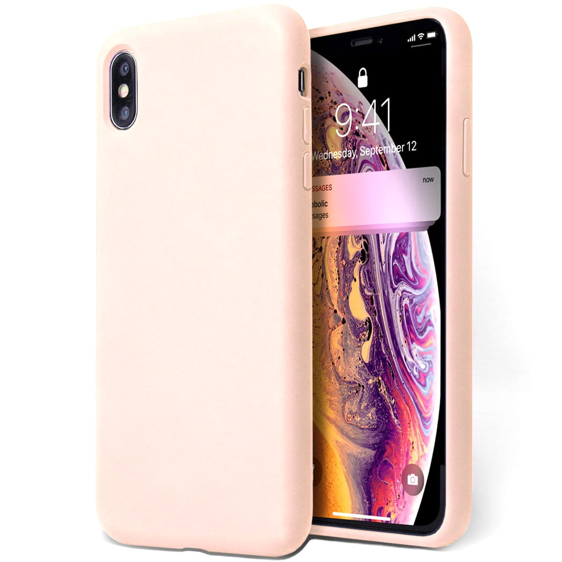Etui Silikon Kolor - Apple iPhone X / XS - Różowy