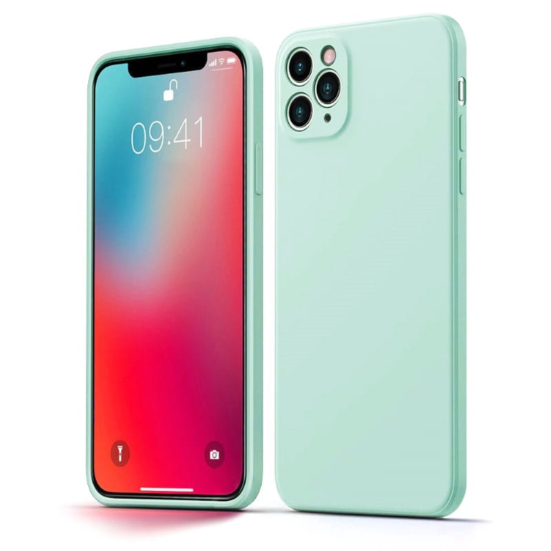 Liquid Soft Silicone - iPhone 12 Pro - Miętowy - miękkie etui ochronne