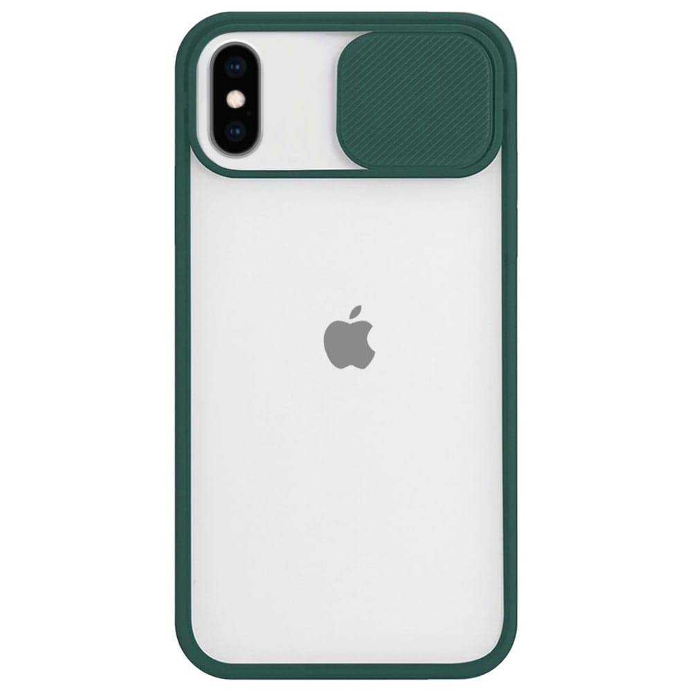 Etui Camera Cover Case - iPhone X / XS (5,85") - Ciemnozielony