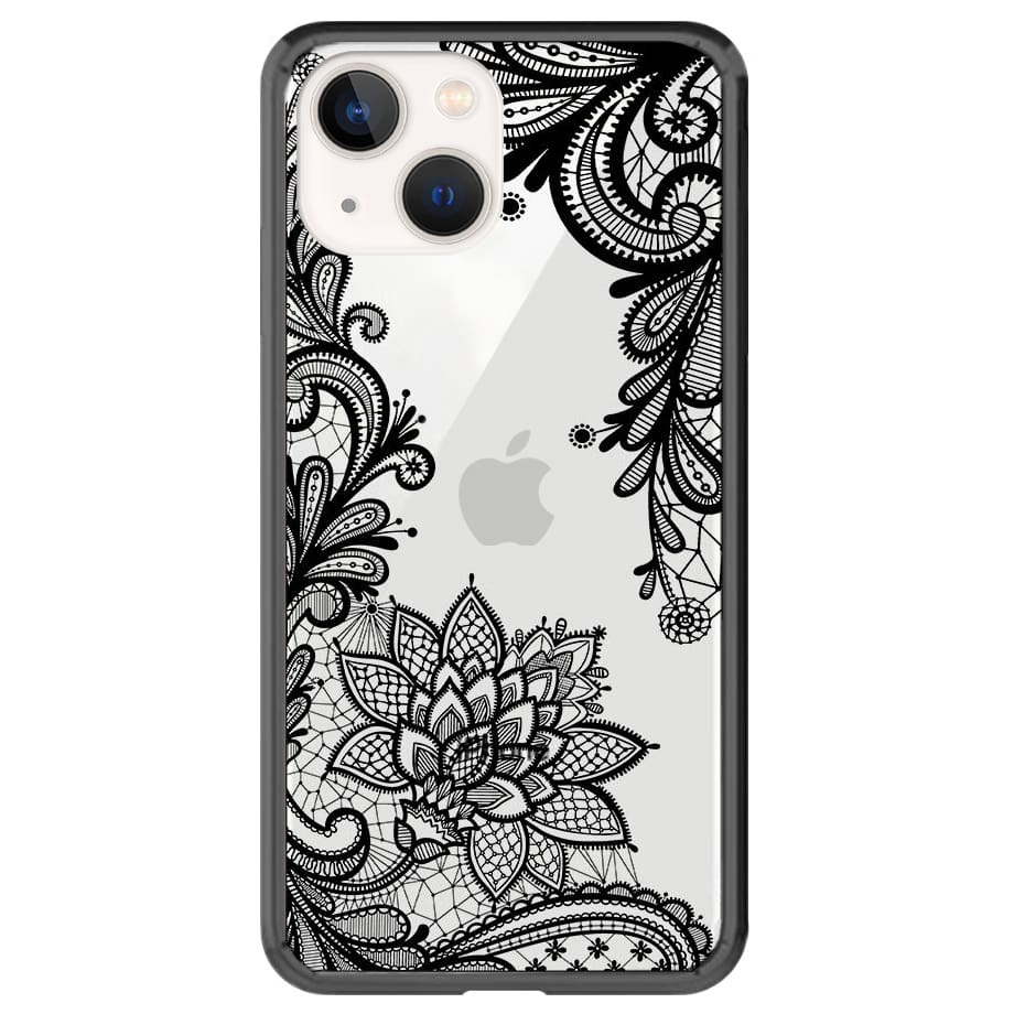 Etui w Kwiatowe, Koronkowe Ornamenty - iPhone 13 Mini