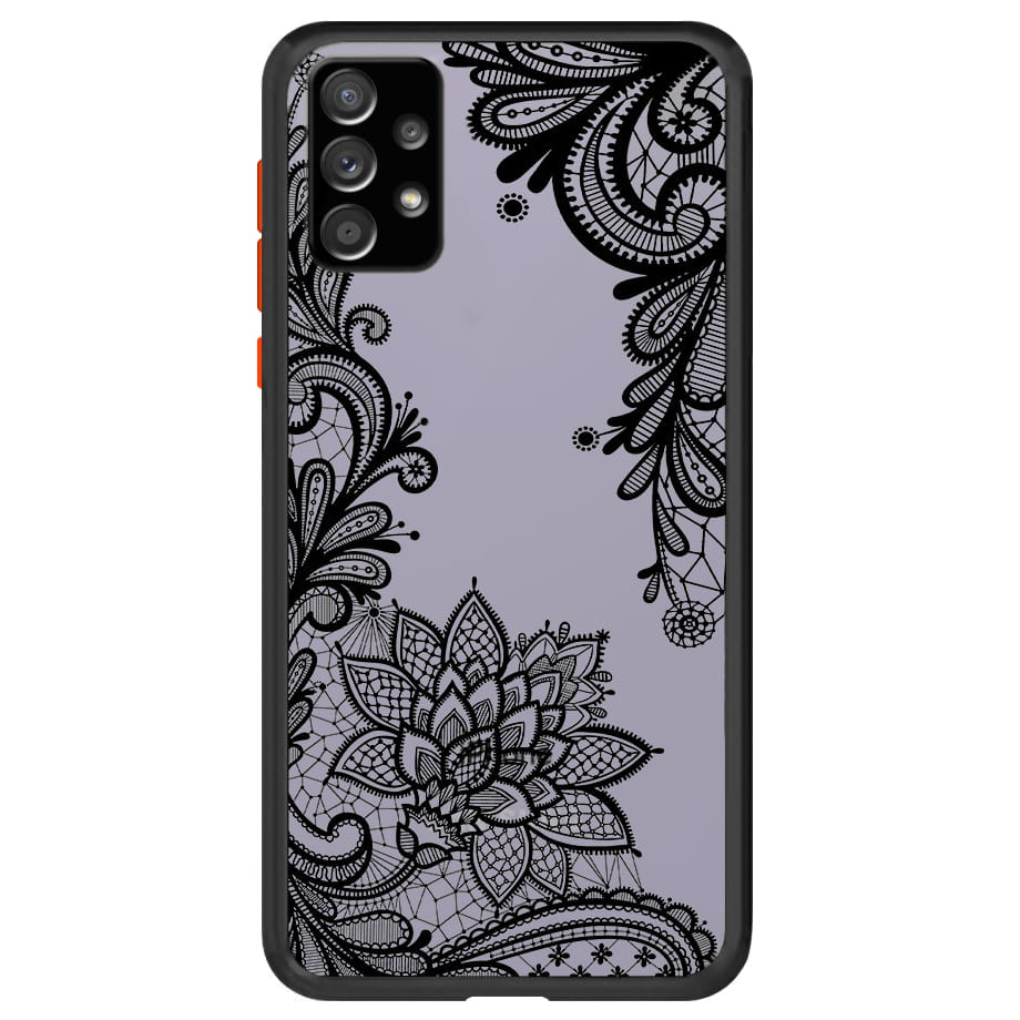 Etui w Kwiatowe, Koronkowe Ornamenty - Samsung Galaxy A52 / A52 5G