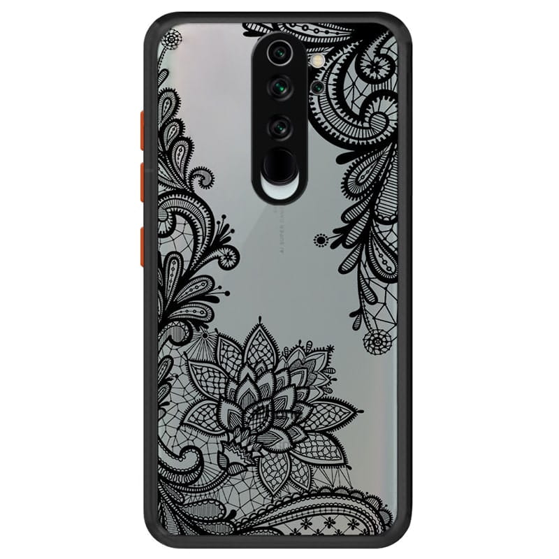 Etui w Kwiatowe, Koronkowe Ornamenty - Xiaomi Redmi Note 8 Pro