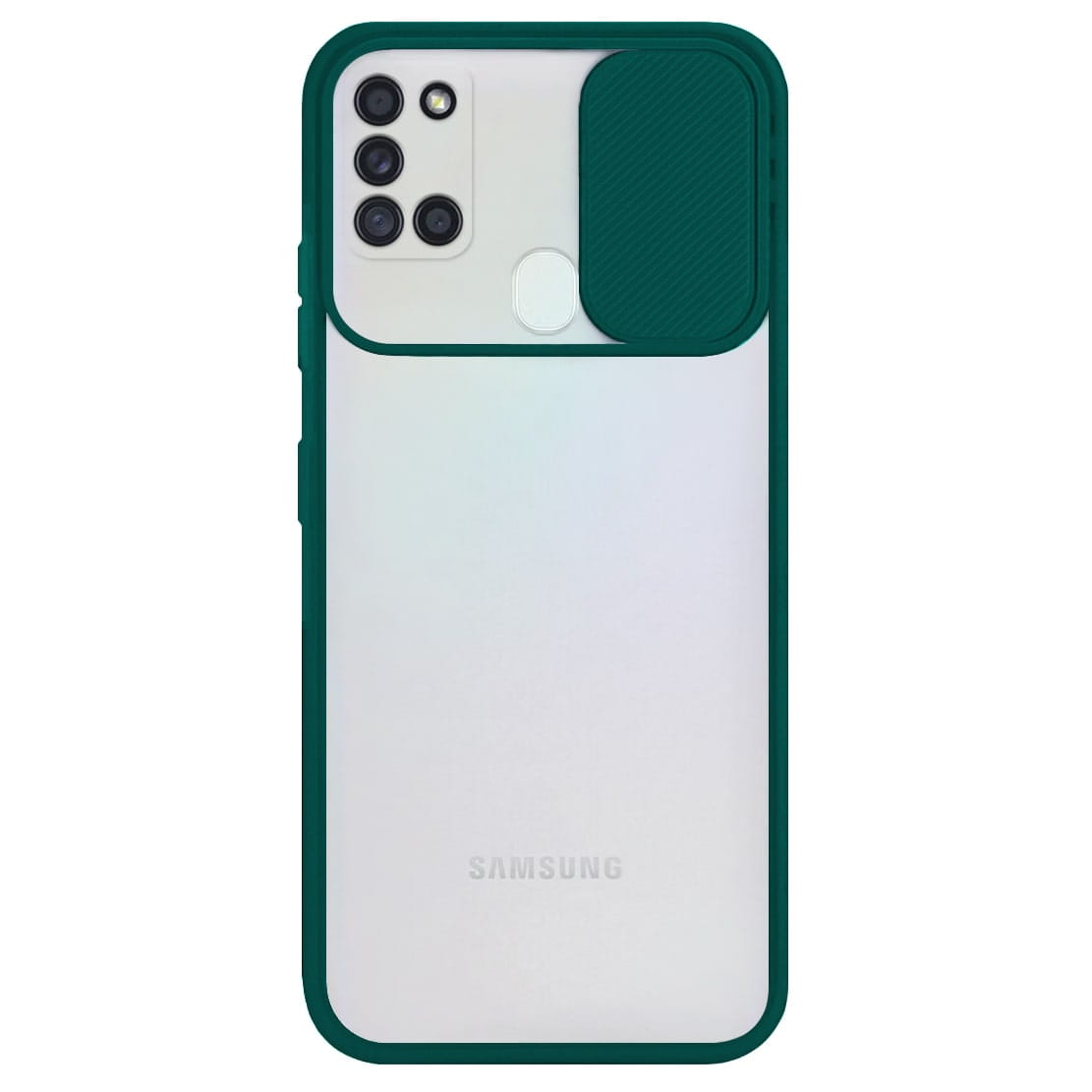 Etui Camera Cover Case - Samsung Galaxy A21s - Ciemny Zielony