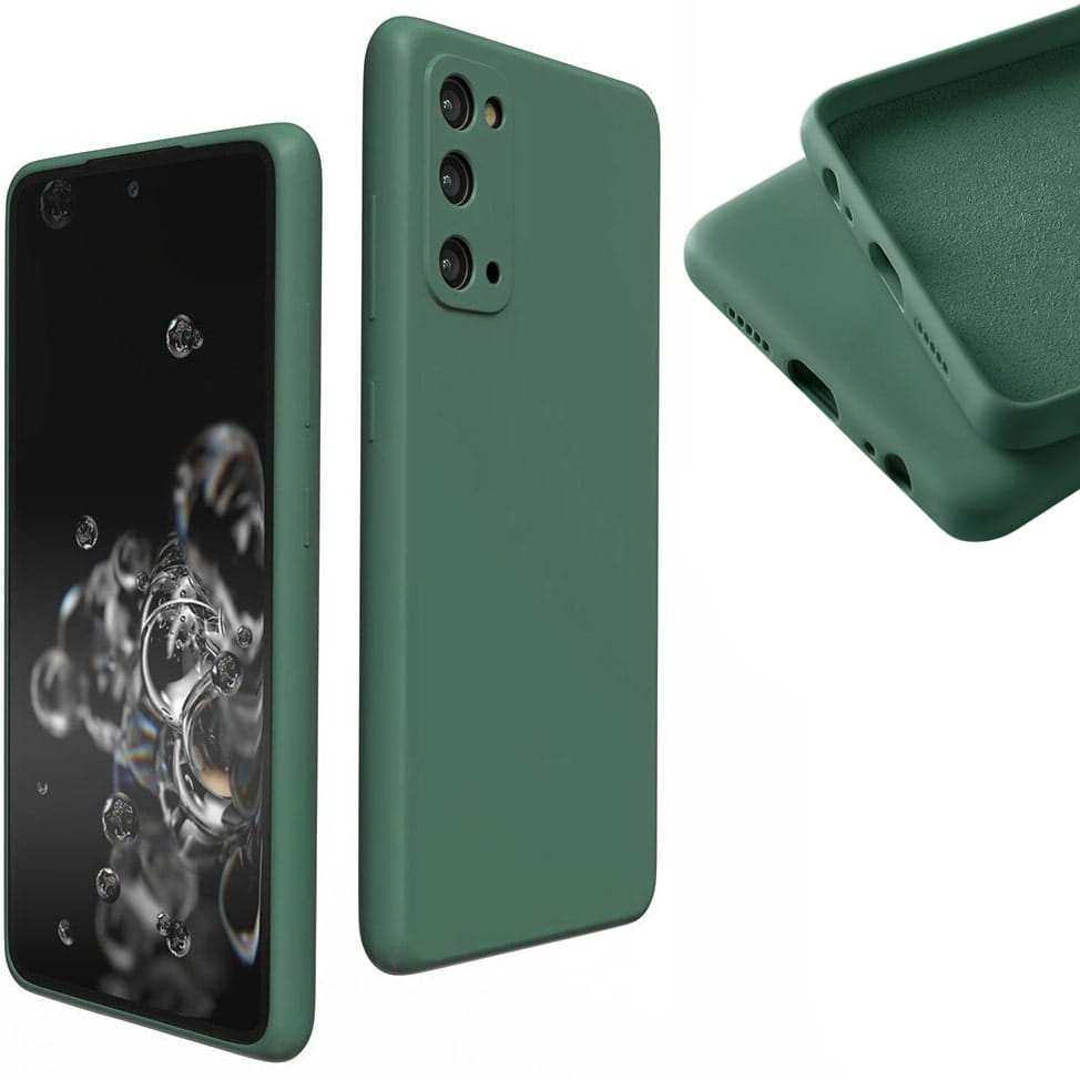 Etui Liquid Soft Silicone - Samsung Galaxy S20 FE - Ciemny Zielony