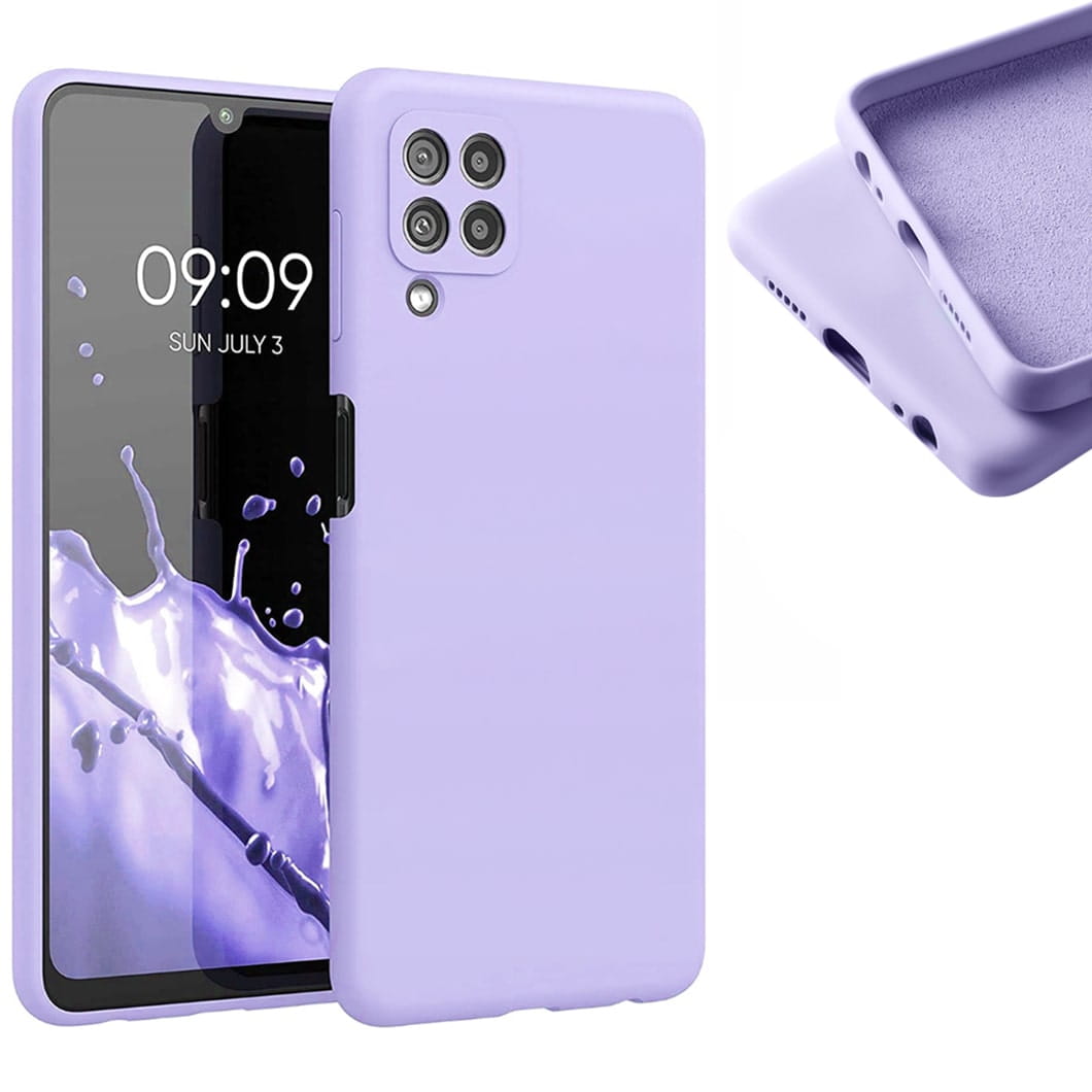 Etui Liquid Soft Silicone - Samsung Galaxy A22 4G - Lawendowy