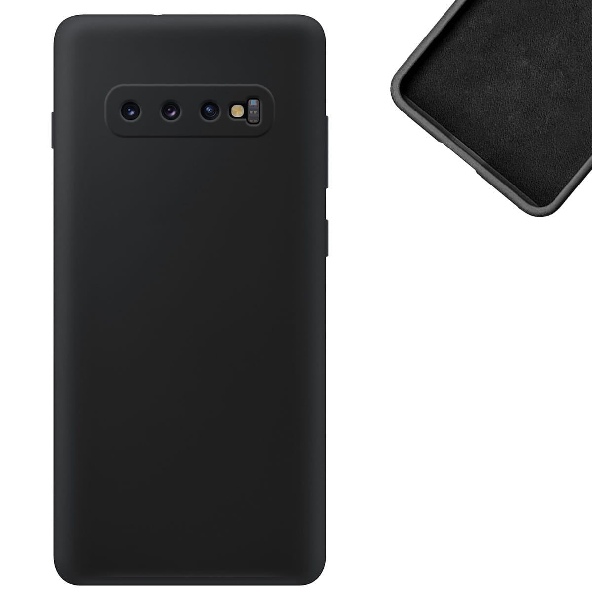 Etui Liquid Soft Silicone - Samsung Galaxy S10+ - Czarny