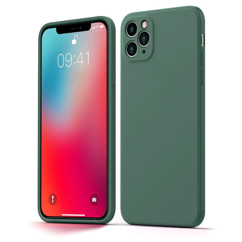 Liquid Soft Silicone - iPhone 11 Pro Max (6,5") - Ciemny Zielony